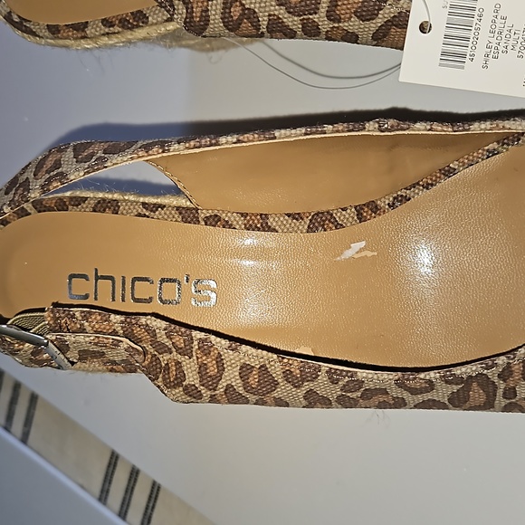 CHICO'S WOMENS CHEETAH WEDGES/ ESPADRILLES SIZE 8.5 NEW WITHOUT BOX - Picture 8 of 15